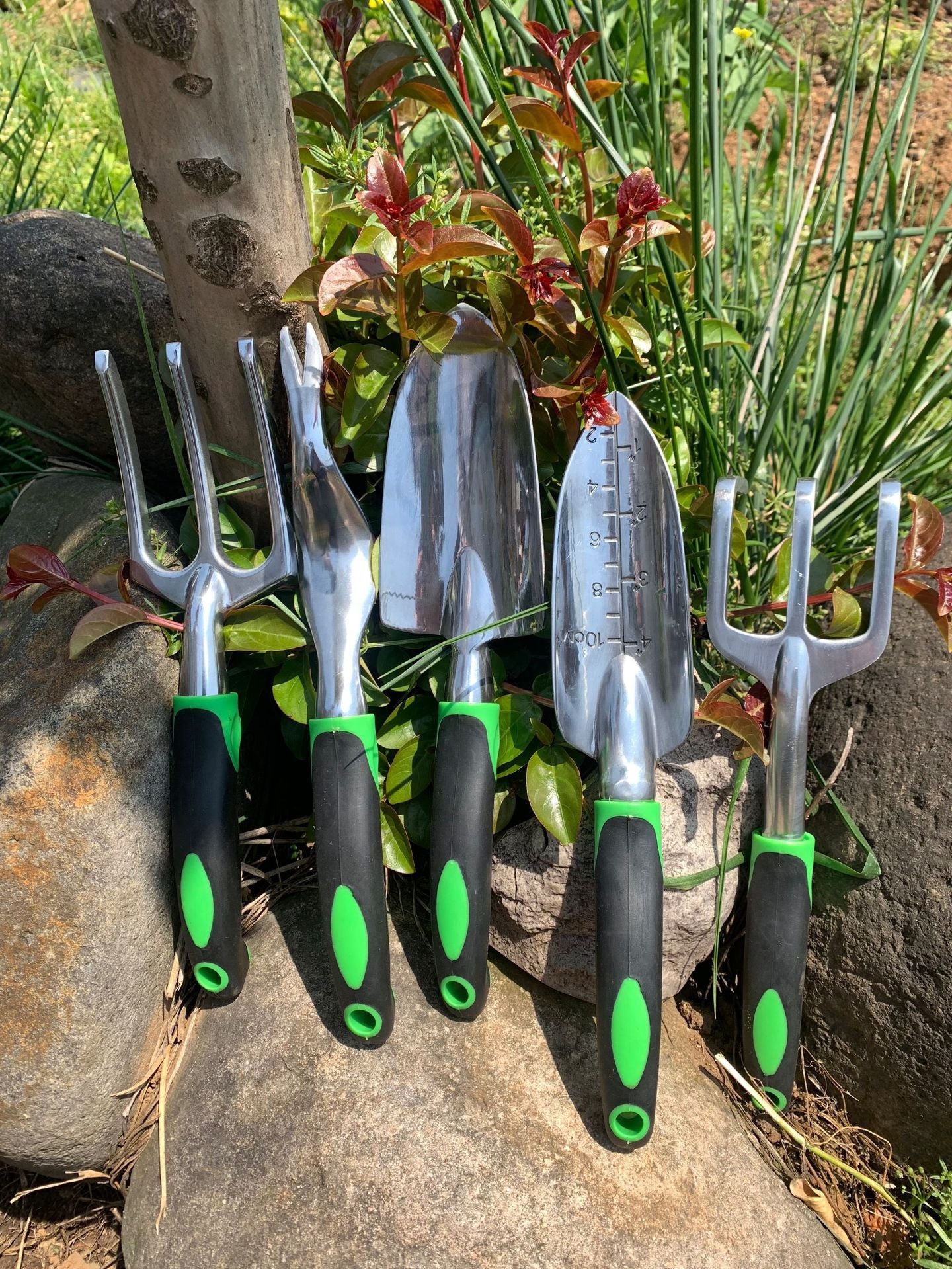 9-Piece Aluminum Alloy Gardening Tool Set with Tote Bag