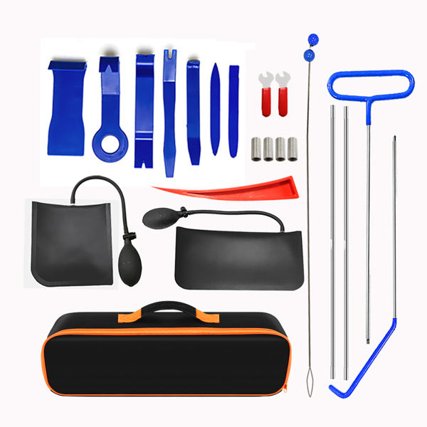 22-Piece Car Door Opening Emergency Tool Kit with Pull Wires