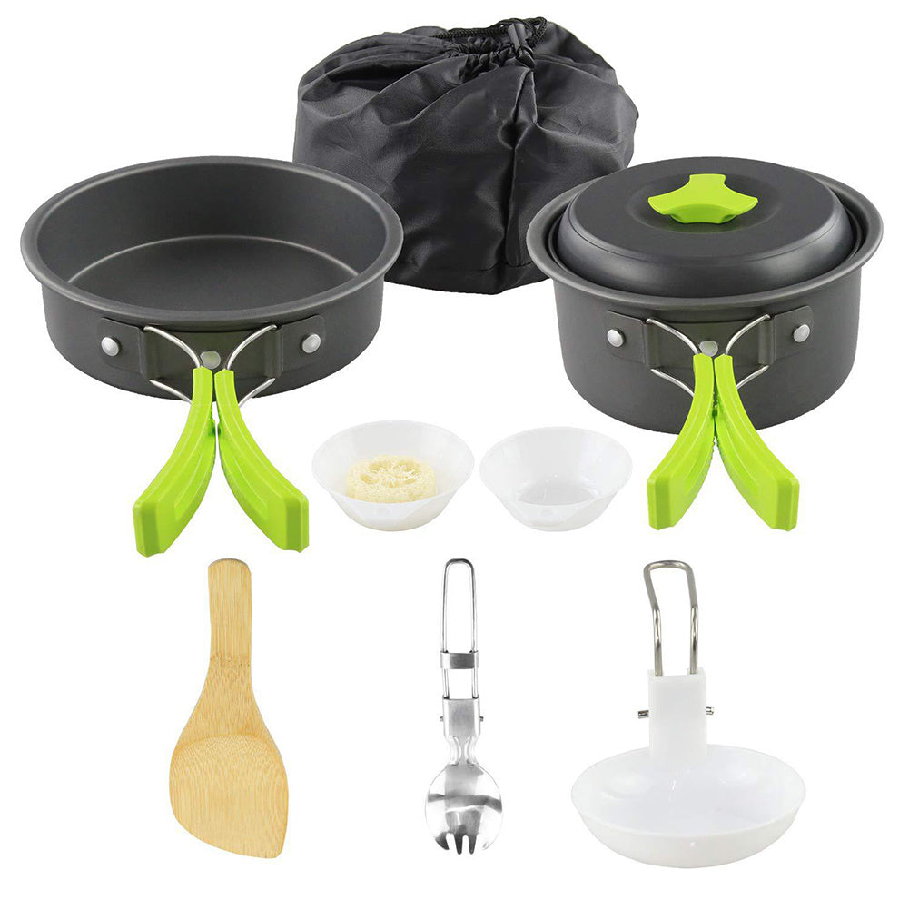 13-Piece Portable Camping Cookware Set with Stove & Utensils