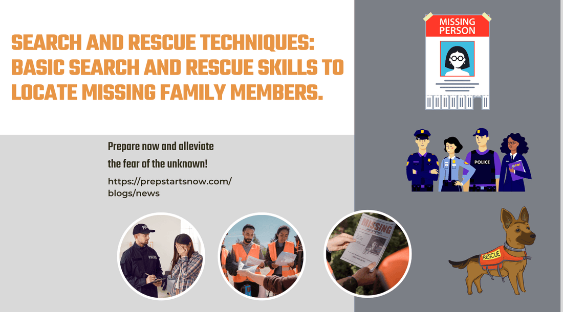 Search and Rescue Techniques: Basic search and rescue skills to locate missing family members.