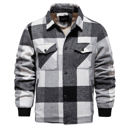 Essential Men's Plaid Jacket: Perfect for Autumn & Winter Style