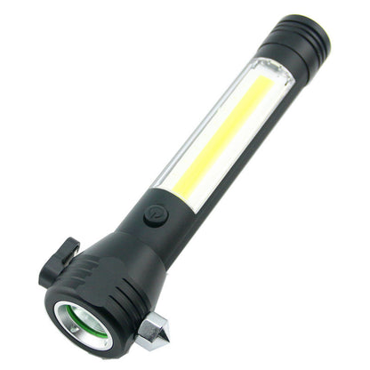 Versatile Emergency Flashlight: Solar Charging, Safety Features, and USB Output