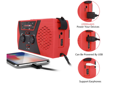 SurvivALL Pro: Advanced Emergency Preparedness Device with LED Flashlight, Weather Radio, and Power Bank Functionality