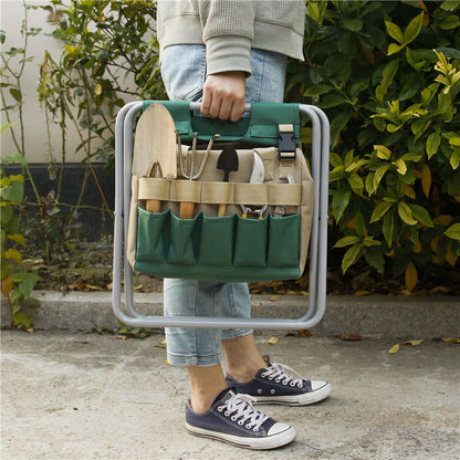 Garden Folding Stool Set: Comfortable Seating and Tool Storage for Effortless Gardening