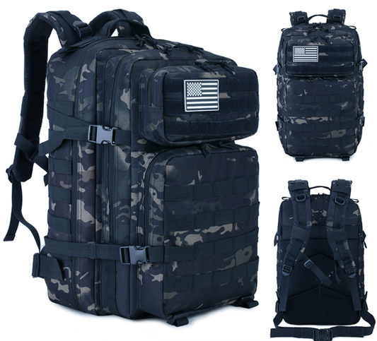 Tactical Backpack | 50L Waterproof, Tear-Resistant Military-Grade Backpack with MOLLE System