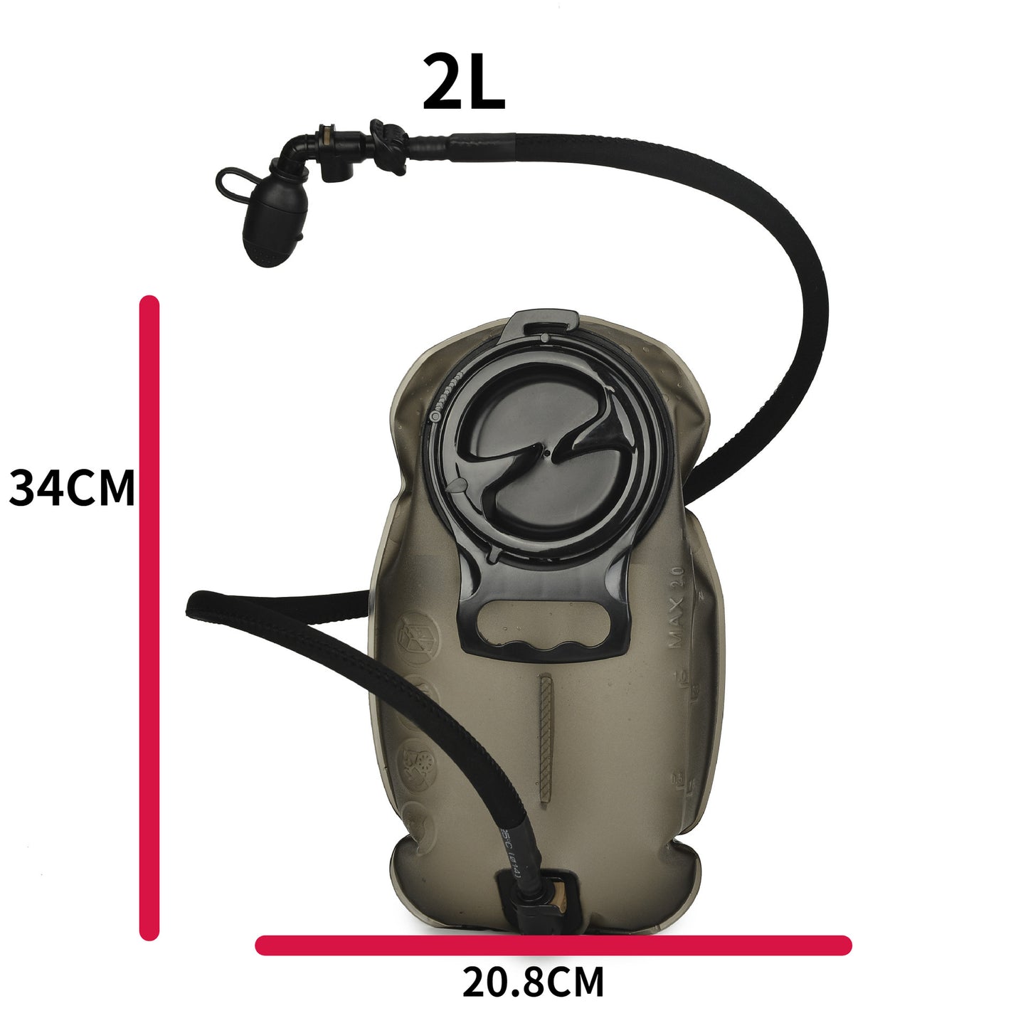 Compact 3L Hydration Backpack with Extra-Long Straw: Perfect for Outdoor Activities