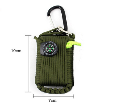 Survival Essentials Kit: Compact Tools for Outdoor Adventures (34.45ft Umbrella Rope)