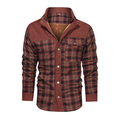 Casual Single-Breasted Men's Cotton Coat for Stylish Autumn and Winter Wear