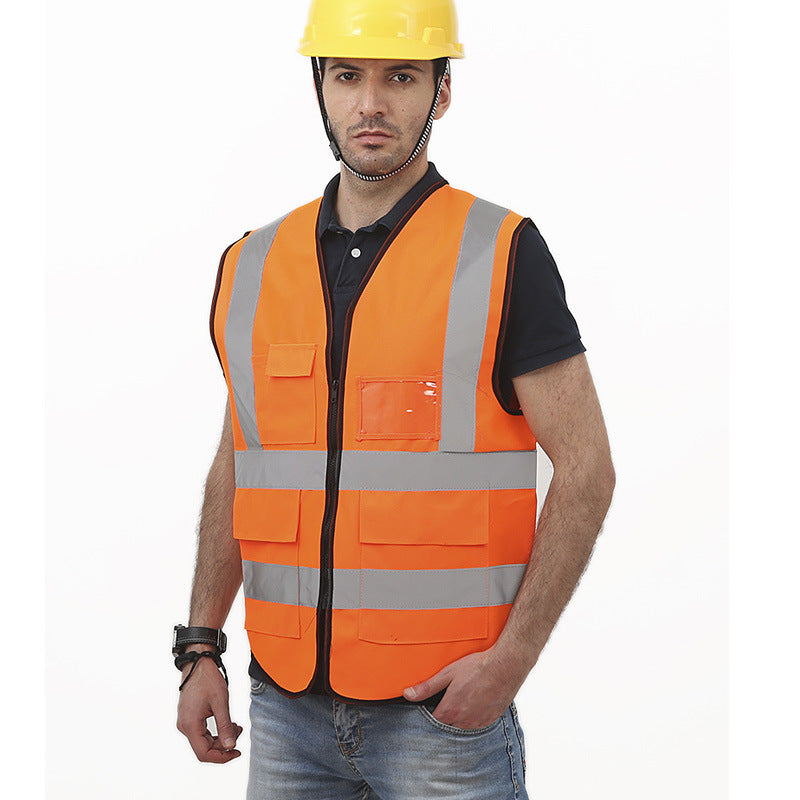 Direct Reflective Vest with Multi-Pockets - Stay Visible, Stay Safe!