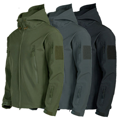 Windproof Hooded Soft Shell Jacket for Men: Stylish and Protective Outerwear