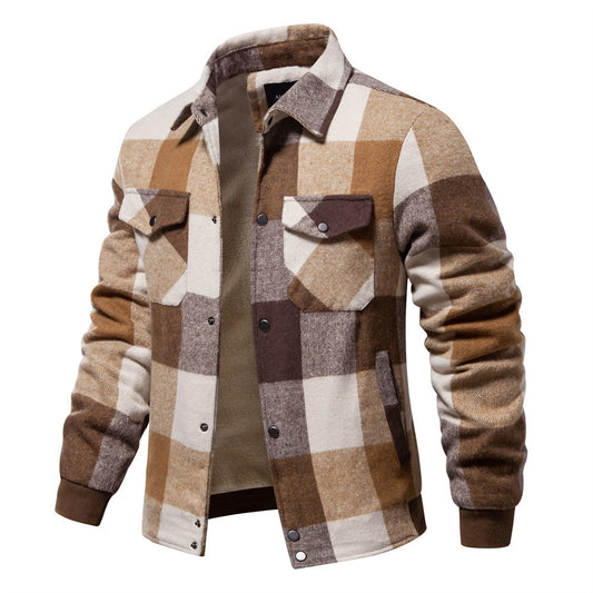 Essential Men's Plaid Jacket: Perfect for Autumn & Winter Style