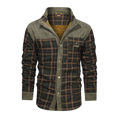 Casual Single-Breasted Men's Cotton Coat for Stylish Autumn and Winter Wear