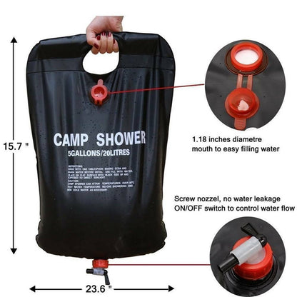 20L Solar Camping Shower Bag