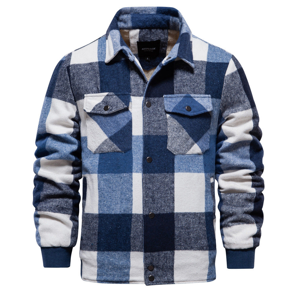 Essential Men's Plaid Jacket: Perfect for Autumn & Winter Style