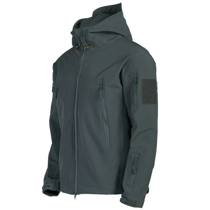 Windproof Hooded Soft Shell Jacket for Men: Stylish and Protective Outerwear