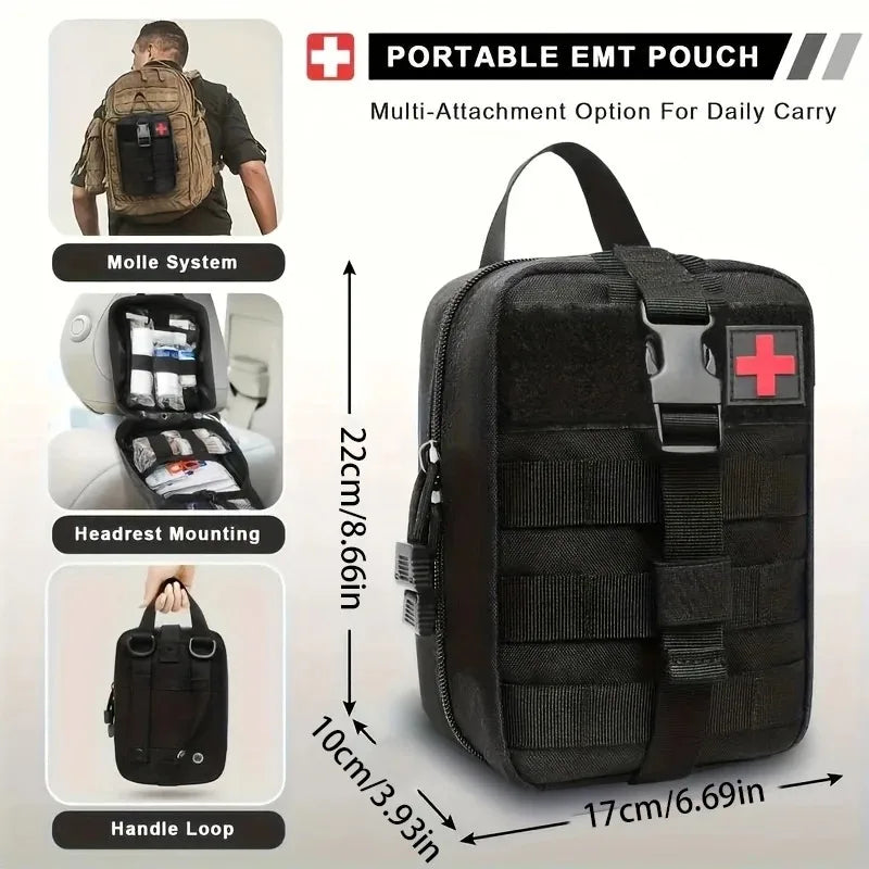 OUIO 363-Piece First Aid Kit with Carry Pouch