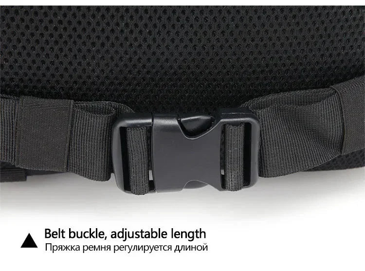 Black belt with an adjustable buckle on a white background