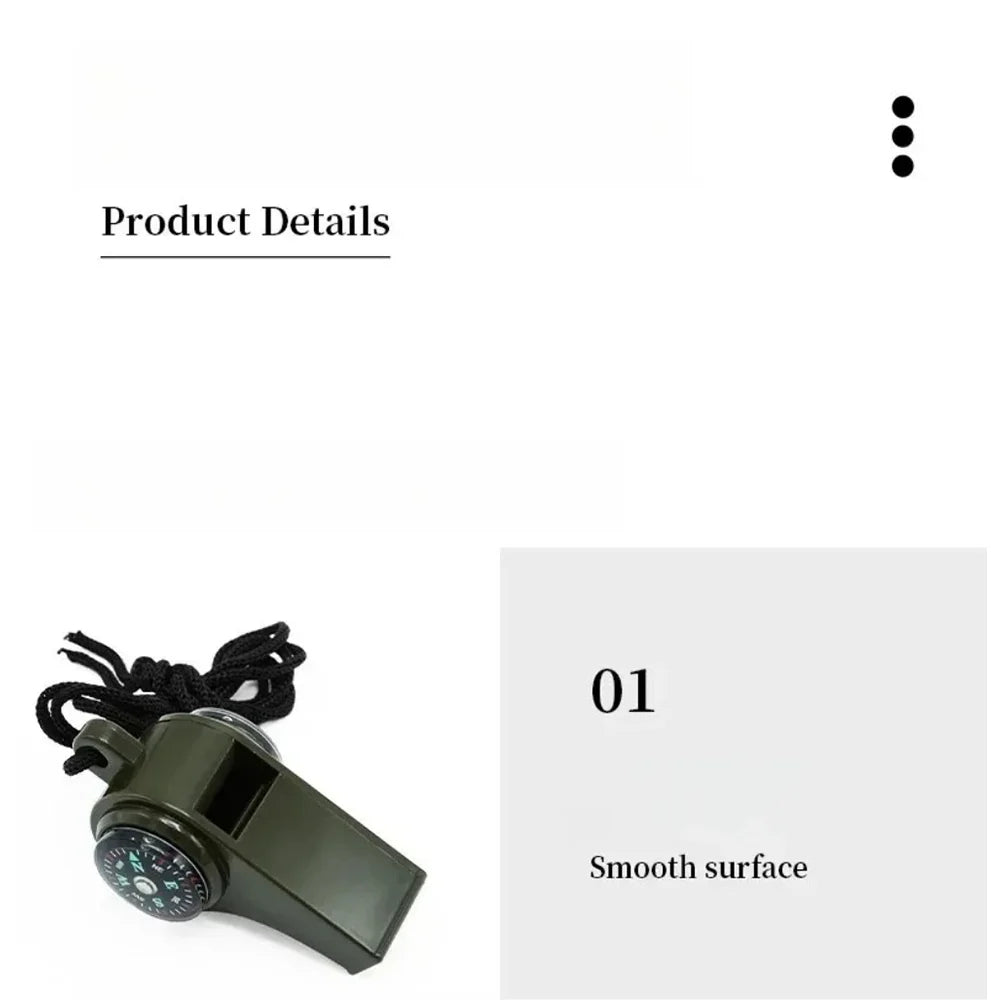 Black whistling device with a cable on a white background