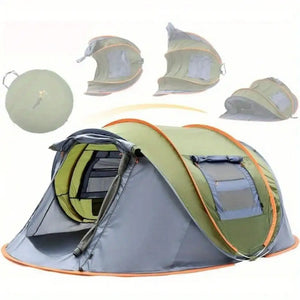 4-Person Pop-Up Camping and Emergency Shelter Tent, UPF 50+ and Waterproof