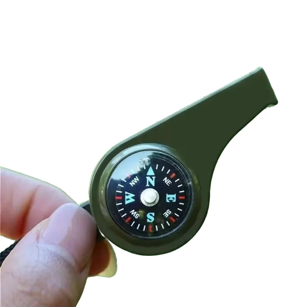 3-in-1 Emergency Whistle with Compass and Thermometer