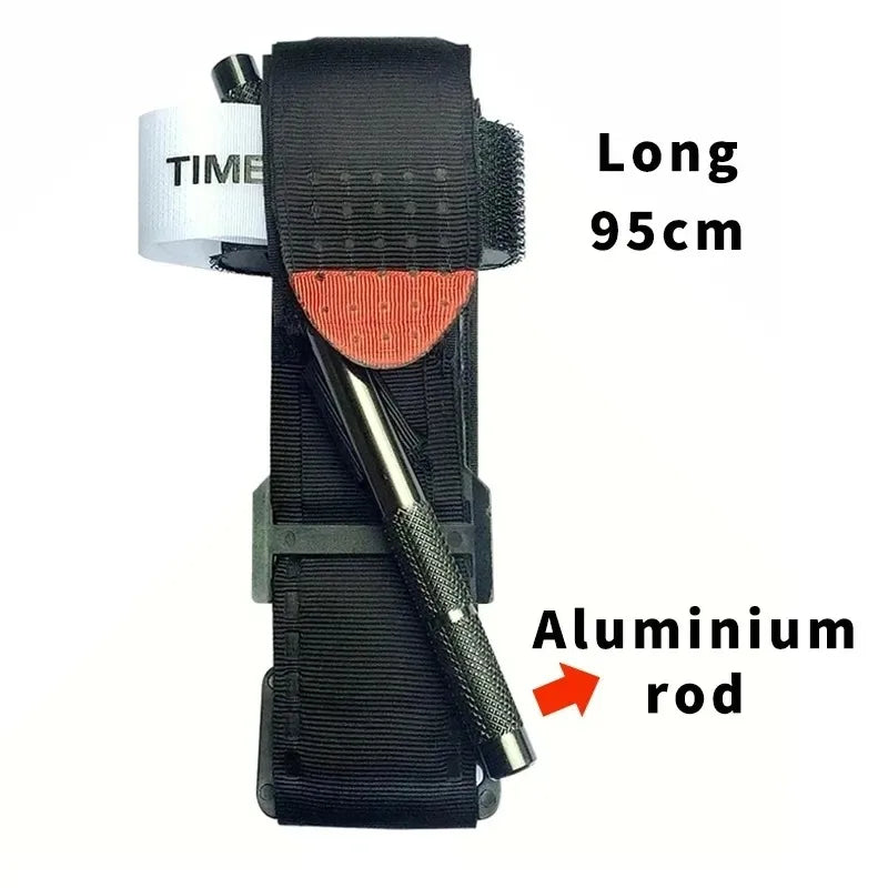 Black tool with red component and aluminium rod, labeled 'Long 95cm' and 'Aluminium rod'.