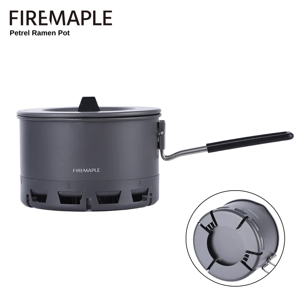 Firemaple Petrel Ramen Pot with handle on a white background