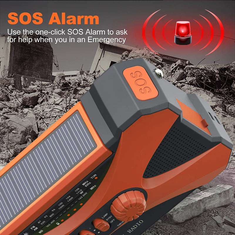 SOS alarm device with solar panel 