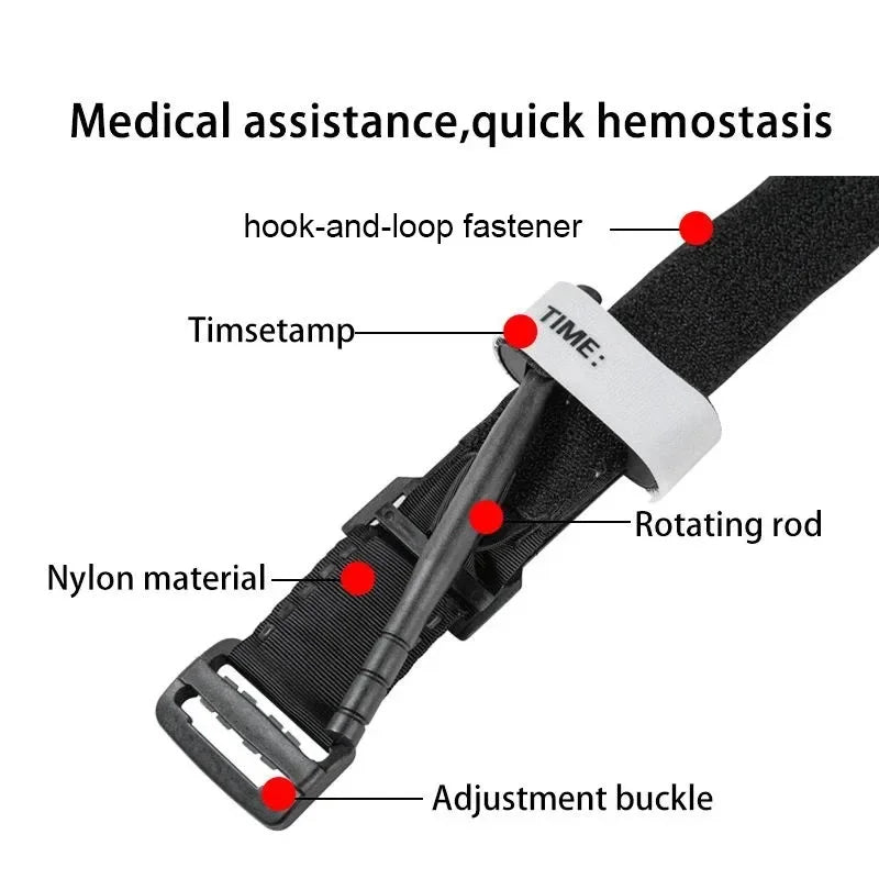 Black medical device with labeled parts on a white background