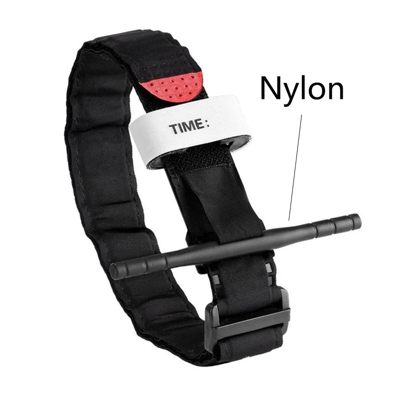 Black nylon strap with a white timepiece display on a white background, labeled 'Nylon'.