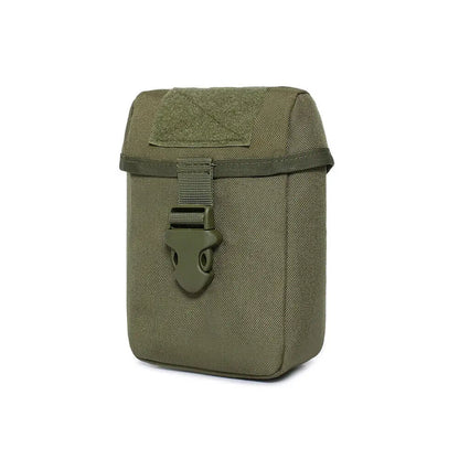 Green tactical pouch on a white background