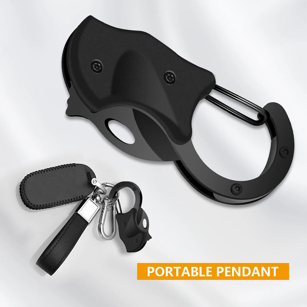 Black portable pendant with keychain on a white background