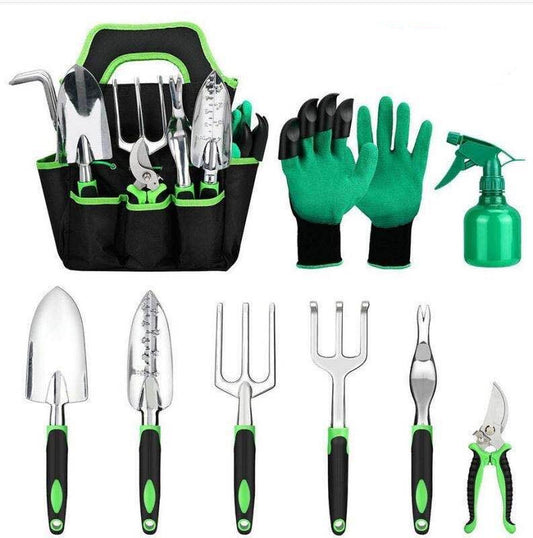 Premium 9-Piece Aluminum Alloy Gardening Set for Efficient Horticulture and Seedling Cultivation