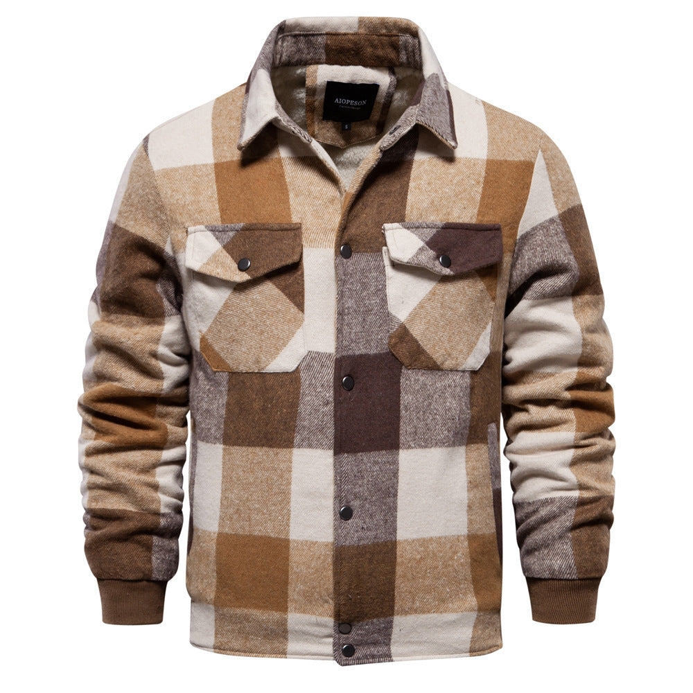 Essential Men's Plaid Jacket: Perfect for Autumn & Winter Style